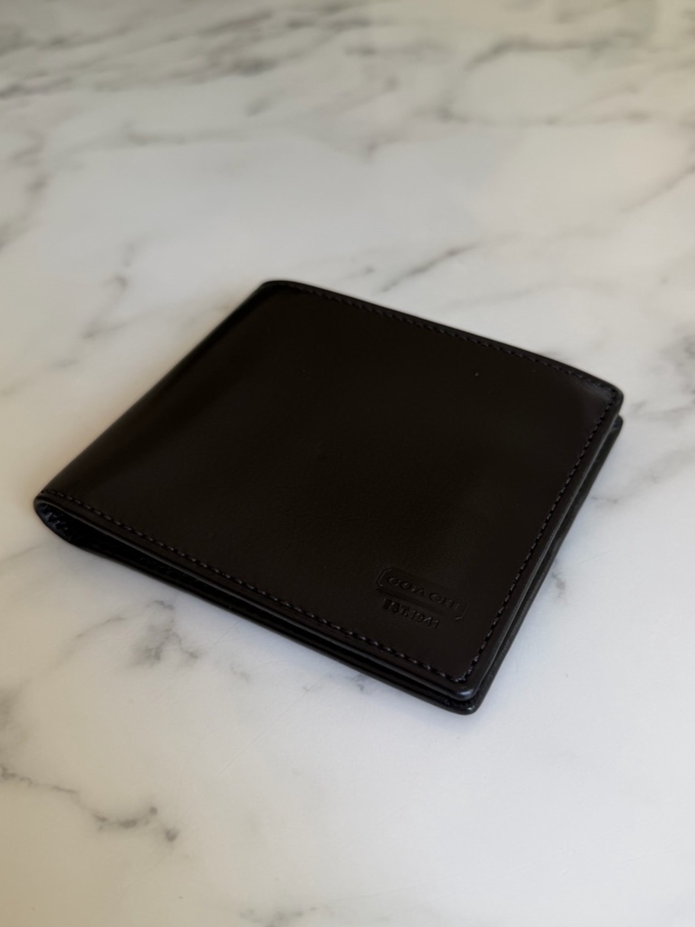 NWT Coach Vintage Water Buffalo Leather Bifold ID Wallet Black 4657 90's Y2K - Picture 13 of 13